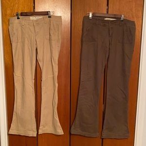 Hollister Pants Size 11R Flare Bottom - 2 Pair